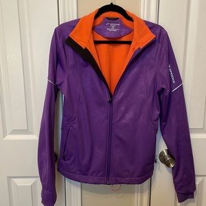 Brooks running jacket size large purple